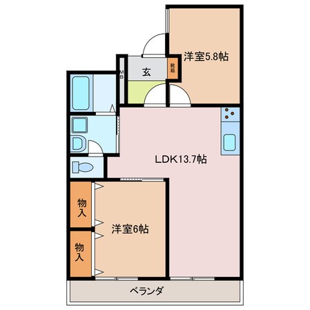 マインドピア鈴鹿の物件間取画像